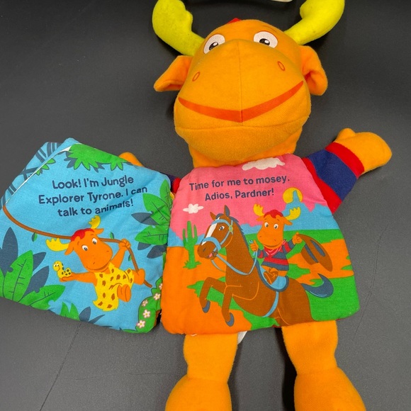 Backyardigans Tyrone plush childrens 13 in puppet book - Picture 3 of 5